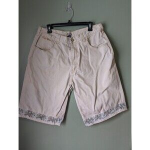 Raw Blue Men's Tan Jean Shorts Size 38 Embroidered Mouse Y2K *Read*